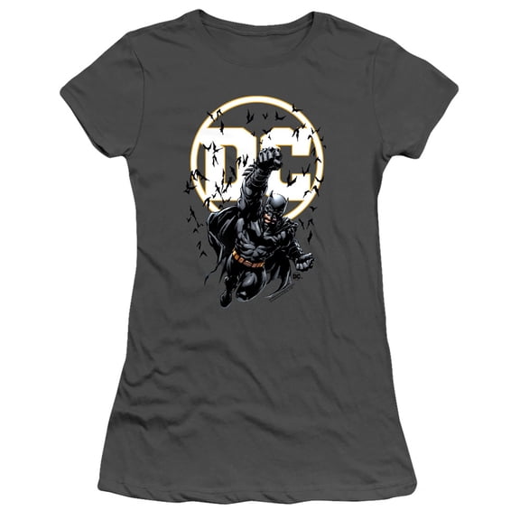 Batman Batman Dc S/S Junior Women's T-Shirt Sheer-Charcoal