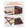 thumbnail image 5 of Rattan Coffee Table with Glass Top, 47" Boho Coffee Table, Z-Shaped Bamboo Living Room Table, Modern Rattan Storage Table for Bedroom & Small Spaces, 5 of 6