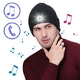 thumbnail image 3 of Gorro LED Bluetooth 5.0 con luz LED, altavoces estéreo integrados y gorro cálido con micrófono para deportes y actividades al aire libre, 3 of 10