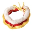 thumbnail image 2 of oshhnii Hand Woven Crochet Bib Cute Dog Bandanas New Year Pet Decoration for Puppy Small, 2 of 9