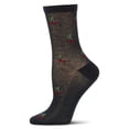 thumbnail image 2 of MeMoi Women's Cherrybomb Waffle Knit Cotton Blend Anklet Socks - Womens - Female, 9-11, Black, 2 of 9