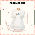 thumbnail image 4 of FVDPWYE Angel Treetop Christmas Ornament Delicate Angel Figurine Christmas Tree Topper for Bedroom Xmas Tree Tabletop Cafe Home Decor White, 4 of 4