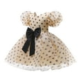 thumbnail image 4 of Toddler Kids Girls Print Bubble Sleeve Tulle Patchwork Party Princess Dress Clothes 2-8Y, 4 of 6
