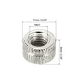 thumbnail image 2 of Uxcell M6 Acorn Cap Nut Bolt Cover Screw Caps Female Thread Knurled Silver Tone 25 Pack, 2 of 6