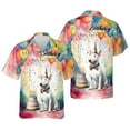 thumbnail image 3 of Happy Birthday to Bull Terrier Kitten Party Balloons Cake Hawaiian Shirt Breathable Summer Unisex Merch Bully Dog Lovers Gifts Idea - 00027, 3 of 6