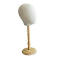 thumbnail image 3 of Maniquí de peluca de 21 pulgadas Zulema Madera alta cabeza de maniquí con soporte, 3 of 8