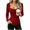 #Wine, variant on Women's Square Neck Long Sleeve Tops, Ruched Front Ribbed Knit Fitted Casual Shirts,L,Women's Plus Size