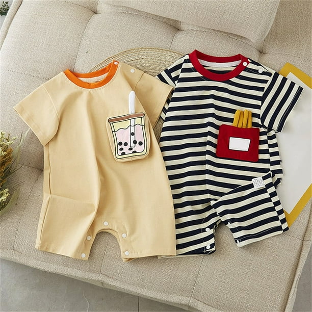 Gibobby Mameluco para nina Ropa de escalada para bebe con estampado de comida 3d divertida para bebe recien nacido facil de poner y quitar mono para nino Negro 18 24 Meses Bodega Aurrera