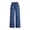 Dark Blue, variant on Women's High Waist Wide Leg Jeans, Casual Daily Jeans with Mini Bow Detail, Loose Fit Trouser for Street Style, Retro Outfits and Everyday Wear Dark Blue L