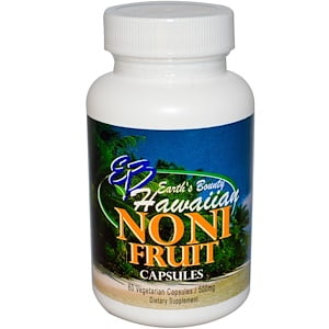 Earth's Bounty, Noni Fruit, Hawaiian, 500 mg, 60 Veggie Caps (Pack of (Earth's Best Diapers Babies R Us)