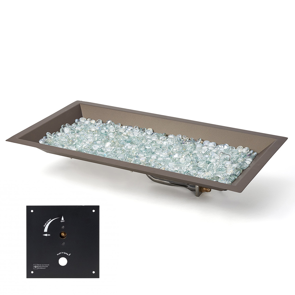 The Outdoor GreatRoom Company Spark Ignition Fire Pit Kit, 12x24Inch