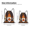thumbnail image 2 of Disketp Fall Gnomes Drawstring Backpack Drawstring Gym Bags Draw String Bags for Sports, Gym, Travel, Swimming, Beach-Small, 2 of 6