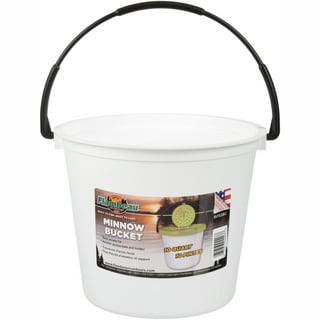 INTRUDER BaitKing, Live Bait Bucket, Use Trolling, Floating or even Ice  Fishing, Screened Top, Small, 11-inch x 6.25-inch