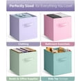 thumbnail image 4 of Sorbus Collapsible Cube Fabric Storage Bins (10" x 10"), 4 Pack, in Child & Nursery Pastel Colors, 4 of 6