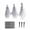 Three White Witches, variant on Halloween Black Witch Stake Halloween Decorations, 59.06 in Sound Activated Lighted Witch Prop, Halloween Decor for Yard Garden