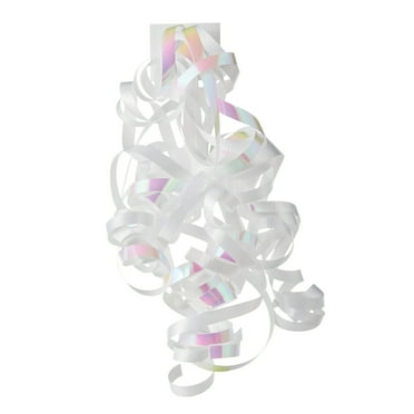 Hallmark Curly Ribbon Gift Bow (White and Iridescent)