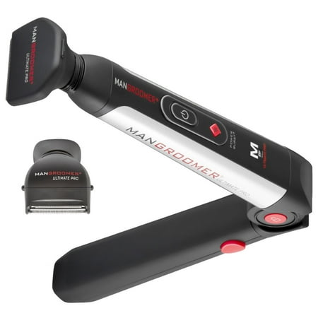 MANGROOMER - ULTIMATE PRO Back Shaver With 2 Flex Heads, Extreme Reach Handle, Power Hinge and Power (Best Electric Back Shaver)