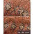 thumbnail image 6 of Brown Red Linen Curtain Valance for Bedroom/Bathroom/Kitchen/Office/Living/Dining Room Window,Vintage Boho Ethnic Geometric Abstract Art Rod Pocket Topper Decorative Cafe Drapes Panel 54"x18", 6 of 6