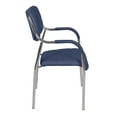 thumbnail image 5 of Via 36" Round X-Base Table- Mahogany/Grey & 4 Uptown Side Chairs- Navy, 5 of 7
