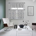 thumbnail image 4 of Blue Flowers Kitchen Curtains Sets for Windows 24 Inch Length, Retro Rustic Botanical Floral Leaves Vines Rod Pocket Window Treatments Tier Curtains and Valances Set for Bedroom/Bathroom, 4 of 8
