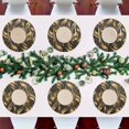 thumbnail image 7 of Ryvnso Gold Tropical Leaves Round Plate Mats Dining Table Placemat Set of 4 for Holiday Decoration, 7 of 7