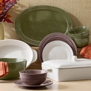 Better Homes & Gardens Artisan 8 x 14 2.7 qt Cream Stoneware Oval Baking Dish