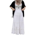 thumbnail image 4 of Qiylii Fairycore Midi Skirt for Women A Line Pleated Long Skirt Floral Print Maxi Skirts Vintage Grunge Streetwear, 4 of 7