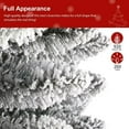 thumbnail image 4 of Alupssuc 6.5 ft Prelit Snow Flocked Artificial Christmas Tree with 260 Warm White Lights, 920 Fully Snowed Branch Tips, 4 of 7