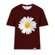 thumbnail image 4 of Camisetas de Mujer Flor Impresión Manga Corta Cuello Redondo Blusa, Ligero Y Casual de las Mujeres Camisetas, 4 of 4