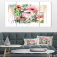 thumbnail image 1 of Pink Floral Watercolor Illustration - Large Animal Canvas Art Print, 1 of 3