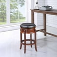 thumbnail image 3 of Boraam Hamilton Counter Height Backless Swivel Wood Counter Stool, Cherry Finish, 3 of 4