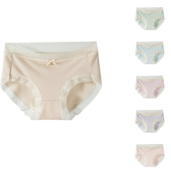 Ashirexll Ladies Underwear Panties, Womens Cotton Underwear, Mid Waist Womens Underwear Comfortable Briefs