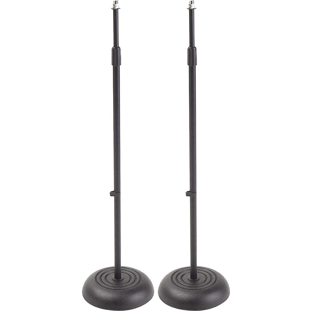 Proline MS235BK Round Base Mic Stand 2Pack Black