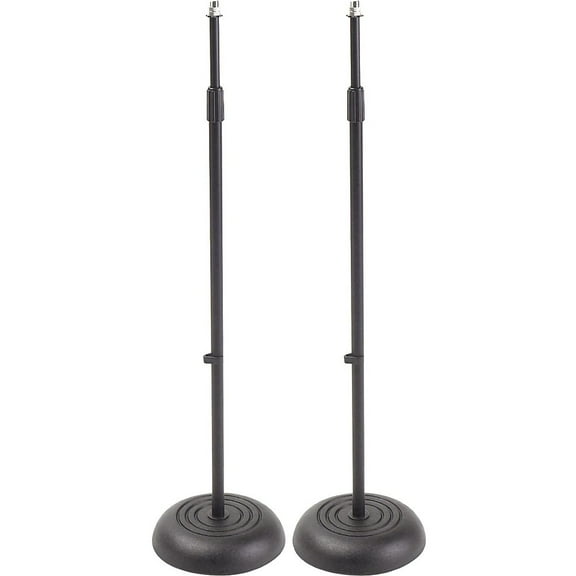 Proline MS235BK Round Base Mic Stand 2-Pack - Black