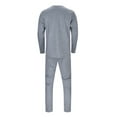 thumbnail image 6 of TAIAOJING Men 2 Piece Outfit Casual Solid Two Piece Suit Round Neck Long Sleeve Top Blouse Suit Drawstring Pocket Pants Set Tracksuit, 6 of 8