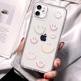 thumbnail image 5 of MINSCOSE Compatible with iPhone 11 Clear Case, Colorful Smiley Smile Face Cute Painted Design for Women Girls Fashion Slim Soft Flexible TPU Rubber for iPhone 11, 5 of 8