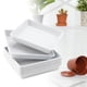 thumbnail image 4 of 10 posavasos para plantas, cuencos para plantas, bandeja de drenaje cuadrada liviana para macetas. Blanco, 4 of 8