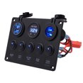 thumbnail image 2 of Panel De Interruptor De Luz Redondo, Puerto Usb Doble, Cargador De Coche, Voltímetro, Panel De Control Combinado, Interruptor, Cargador De Coche Y Barco Monstrate EL010764-00, 2 of 5