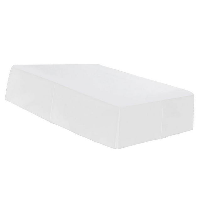 tredstone Jupe de Lit Plissée d'Hôtel Unie Résistante aux Plis et à la Décoloration White_Simple