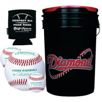 Diamond Sports DOL-1 USSSA Baseballs and 6-Gallon Ball Bucket