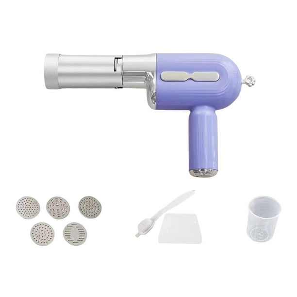 Máquina Eléctrica de Prensa de Fideos para Hacer Pasta, Máquina para Hacer Espaguetis Ramen Casera, Máquina para Hacer Fideos, Máquina de Pasta Violeta