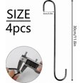 thumbnail image 2 of Black Metal S-Hook for Hanging Bird Houses, Wardrobes, Clothes Baskets, and Bicycles Indoors or Outdoors, 2 of 5