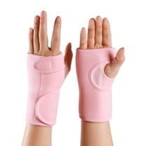STAOEDU 2 Pack Copper Wrist Brace Support for Carpal Tunnel, Pain Relief, Arthritis, Tendonitis, Adjustable Wrist Braces Compression Wraps Both Hands, Fit for Men and Women, Pink