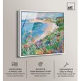 thumbnail image 2 of Vibrant Beach II Framed High-Gloss Acrylic Glass Wall Art Colorful Coastal by Art Remedy, White Frame, 16 x 16, 2 of 7