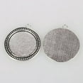 thumbnail image 2 of U8MO 10pcs Antique Silver Alloy Flat Round Tray Pendant Blank Bezel Cabochon Settings-30mm,E, 2 of 2