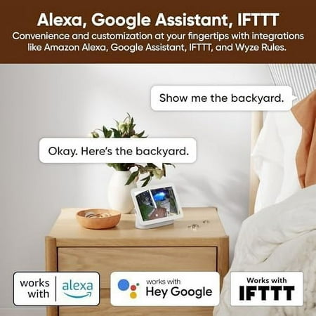 WYZE Cam v4, 2K HD Wi-Fi Smart Home Security Camera, Indoor/Outdoor, Pet/Baby Monitor, Motion Activated Spotlight/Siren, Enhanced Color Night Vision, 2-Way Audio, Wired, Black