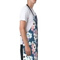 thumbnail image 3 of Lsque Flowers Waterproof Apron Chef Aprons for Men Heavy Duty Chemical Work Apron Extra Long Grilling Aprons with Adjustable Bib Apron, 3 of 9