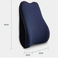 thumbnail image 4 of Respaldo ergonómico, almohada de apoyo lumbar para silla de oficina, cojín de espuma viscoelástica para la espalda, funda de malla transpirable, mantiene la curva natural de la columna, correas, 4 of 5
