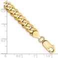 thumbnail image 2 of 14k Yellow Gold Bracelet Chain Styles Curb Men's 7.25 mm 9 in Flat Beveled with Lobster Clasp, 2 of 2