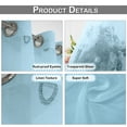 thumbnail image 5 of DONGPAI Linen Outdoor Sheer Curtains for Patio Waterproof 52 x 96inch Grommet Voile Drape, Blue, 1 Panel, 5 of 7